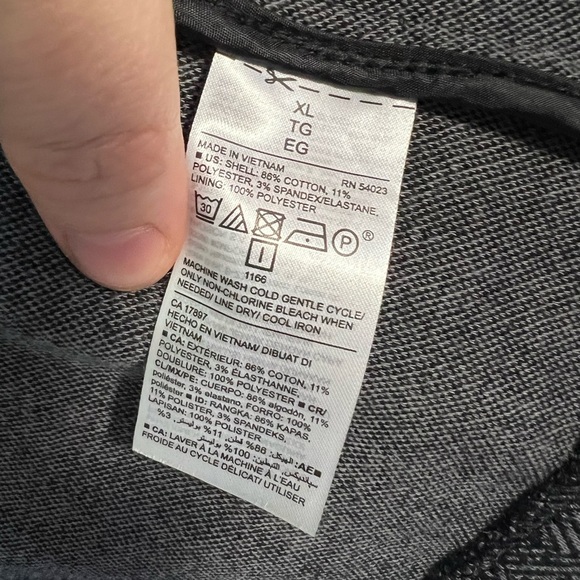 Old Navy Herringbone Blazer Women’s XL – Stretchy Black Gray One-Button Jacket - Picture 8 of 11